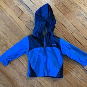 Columbia Bright Blue & Navy Hooded Windbreaker